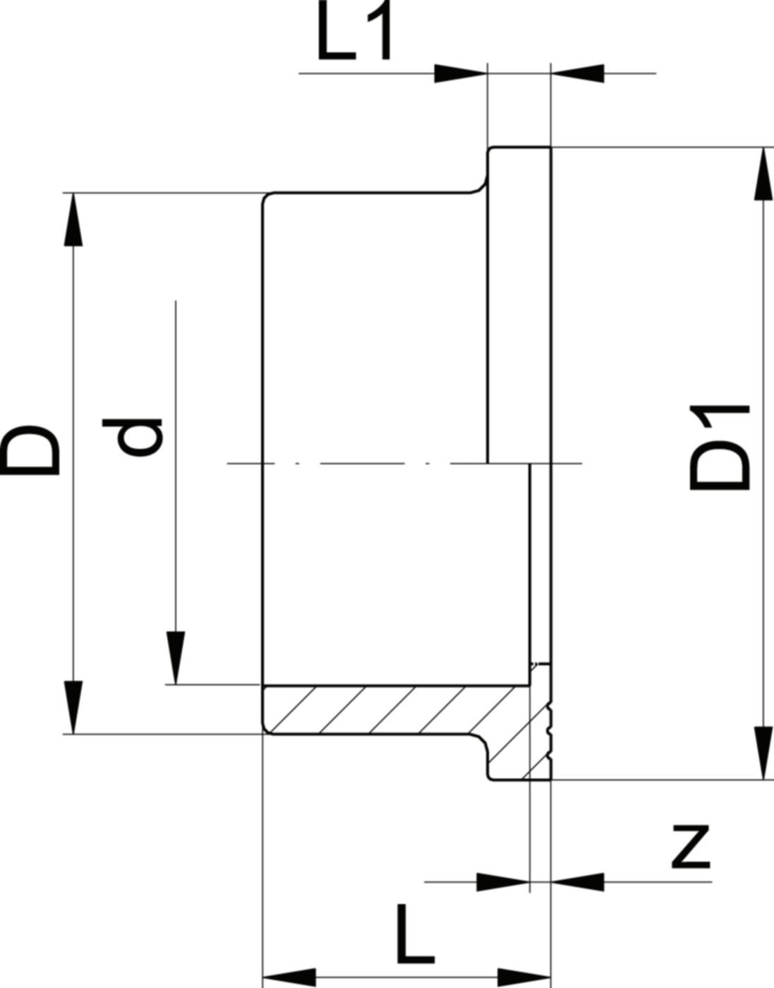 Bundbuchsen gerillt m/Muffe 110 mm 721 790 114 - GF Hart PVC-U Formstücke