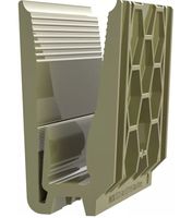 Einsatzprofil für Trockenverglasung Brüstungsgeländer, für Glas 13 mm, L 100 mm, PP - INOXTECH-Handlauf-/Geländer-System