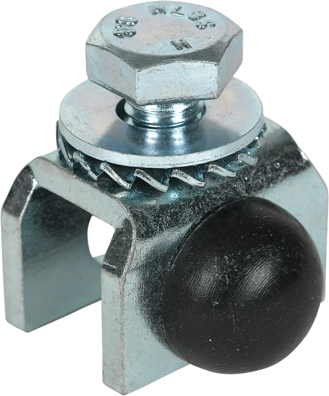 HAWA-PORTA Schienenstopper, Porta 300, Stahl verzinkt, für einflügl. Türen mit 1 Gummipuffer - Schiebetür- und Schiebetorbeschläge