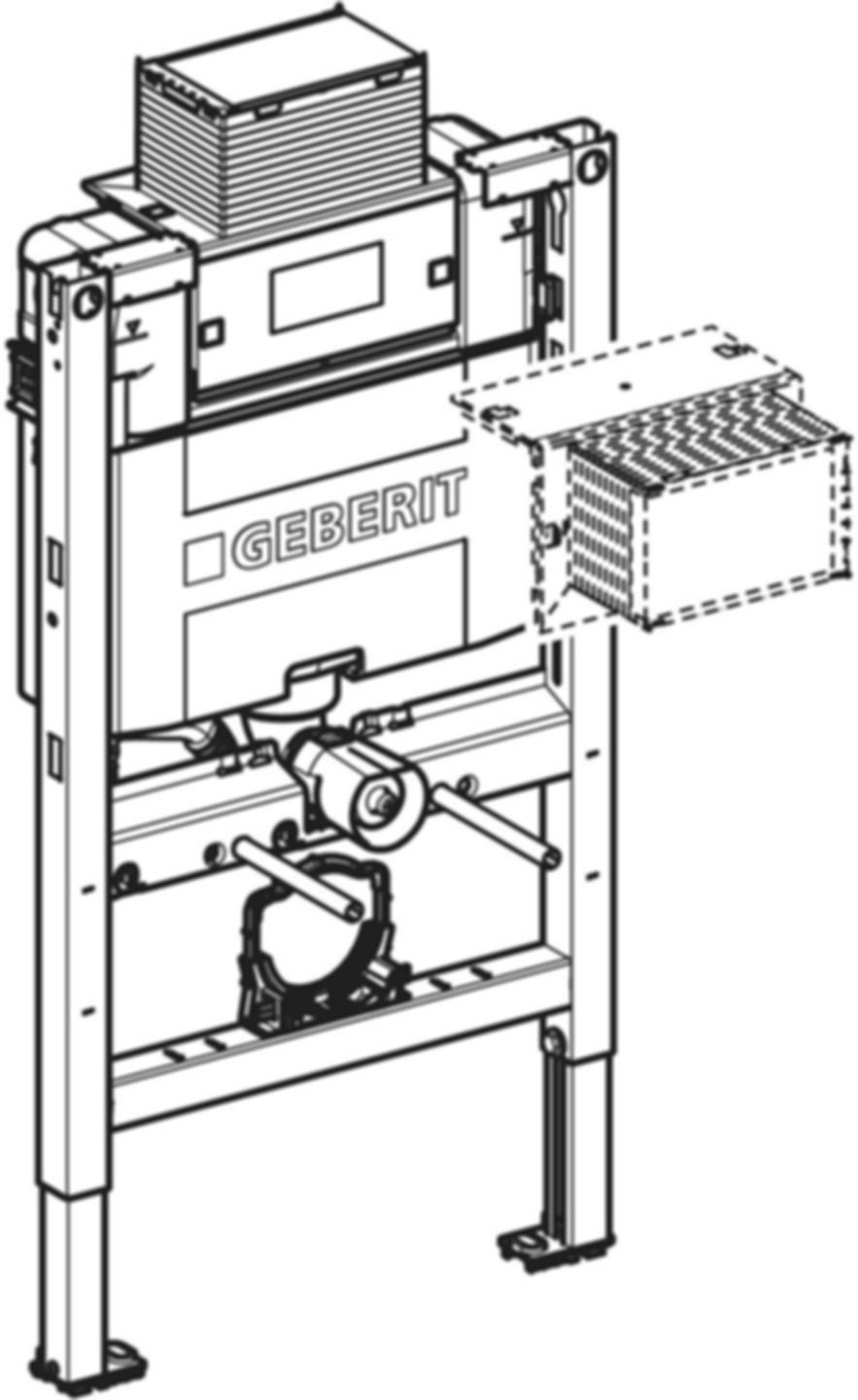 Wand-WC-Element Omega 111.005.00.2 Typ 82 Betätigung von oben/vorne - Geberit-Duofix