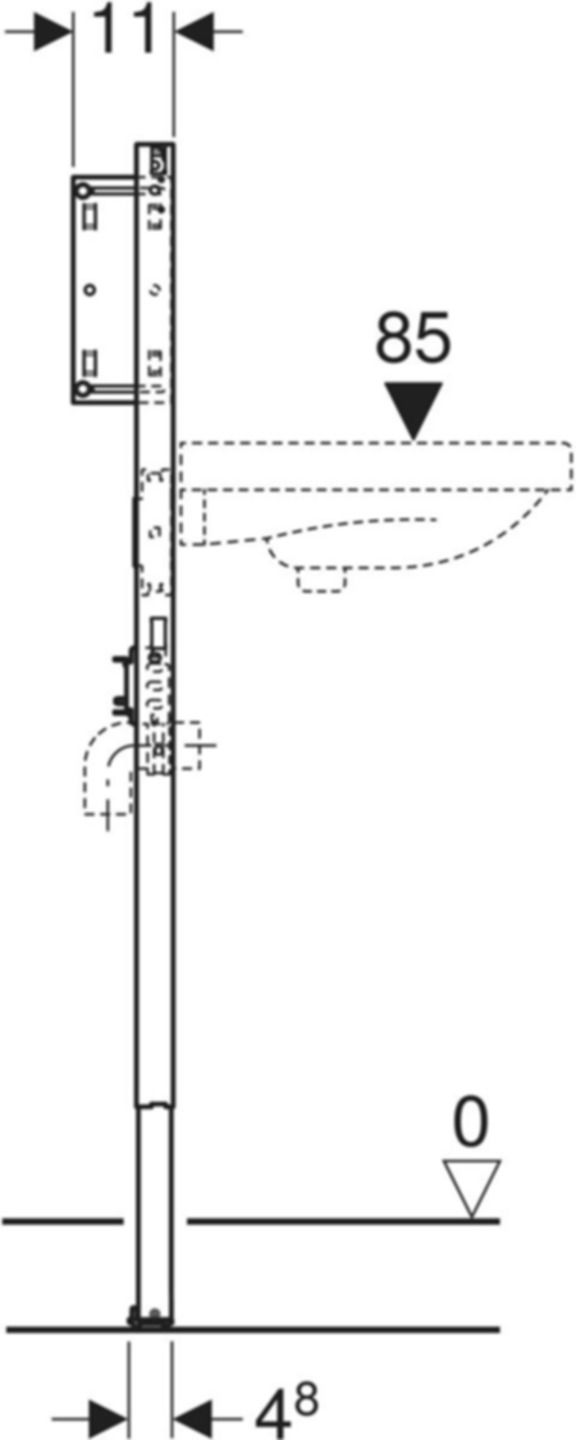 Waschtisch-Element für UP-Wandarmatur 130 cm 111.498.00.2 - Geberit-Duofix
