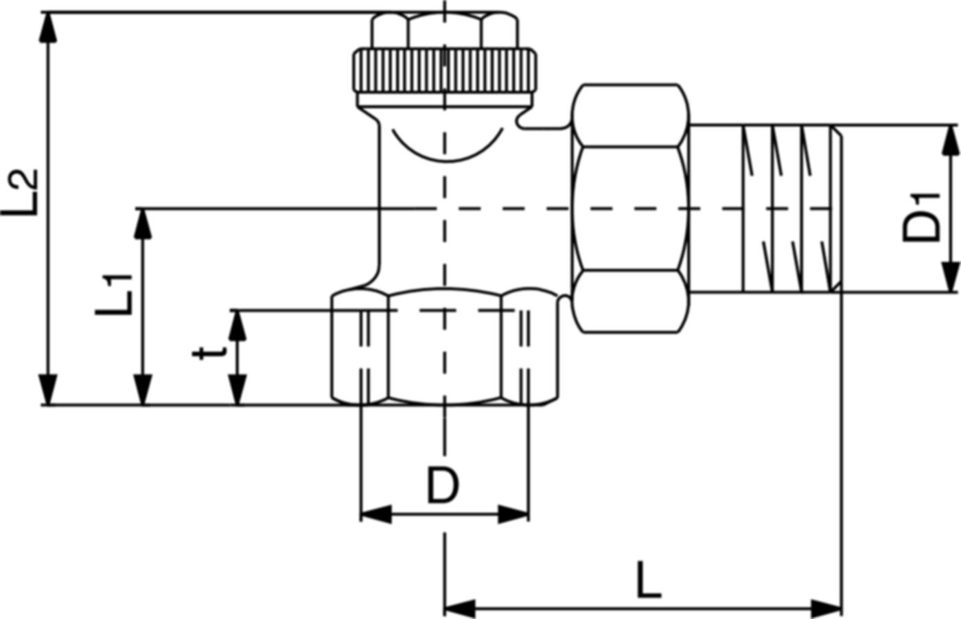 Rücklaufverschraubung Eck Typ Combi 3 1/2" 109 03 62 - Oventrop Programm