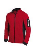 FHB CHRISTOPH Strick-Fleece-Jacke rot-schwarz Gr. 2XL - Textilien
