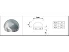 Rohrkappe rund 42.4 mm geschliffen 126588 - INOXTECH-Handlauf-/Geländer-System