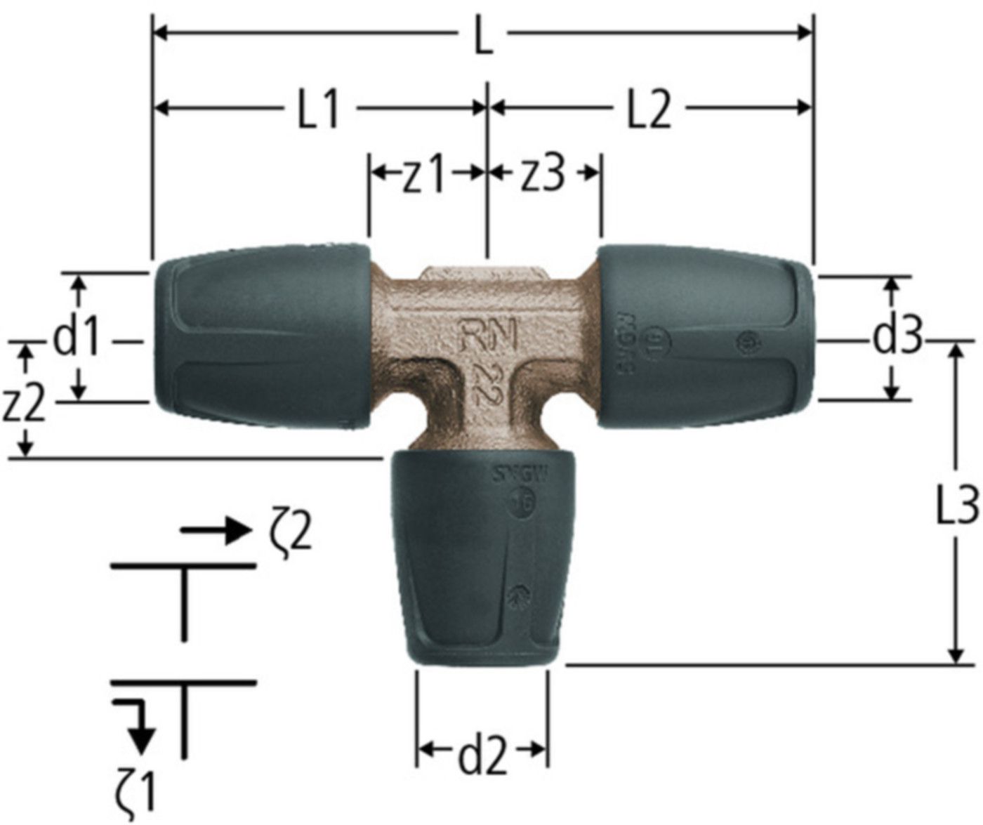 T-Stücke NUSSBAUM Optiflex-Profix