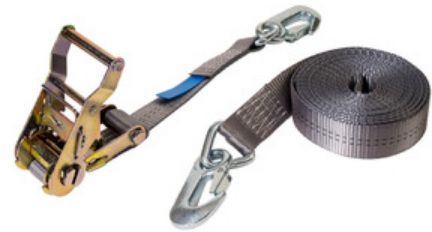 SPANSET Spectre Ratschen-Zurrgurte, 2-teilig grau, L=6m, B=35mm, 2 Drahthaken, Art. 2000428 - Hebewerkzeuge