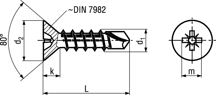 Senk-Bohrschr ecosyn®-MRX Pozi INOX BN14728 4,2x16 - Bossard Schrauben