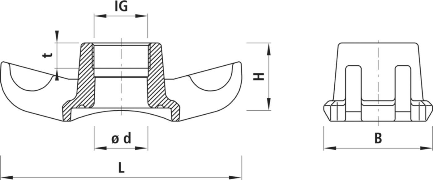 Universal-Anbohrschelle mit IG 3520 DN 1 1/4" - Hawle Hausanschluss- und Anbohrarmaturen