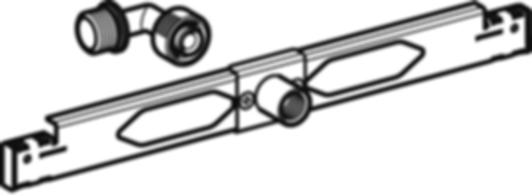 Quertraverse für Zulauf 1/2" mit Anschlussbogen 242.042.00.1 - Geberit-Duofix