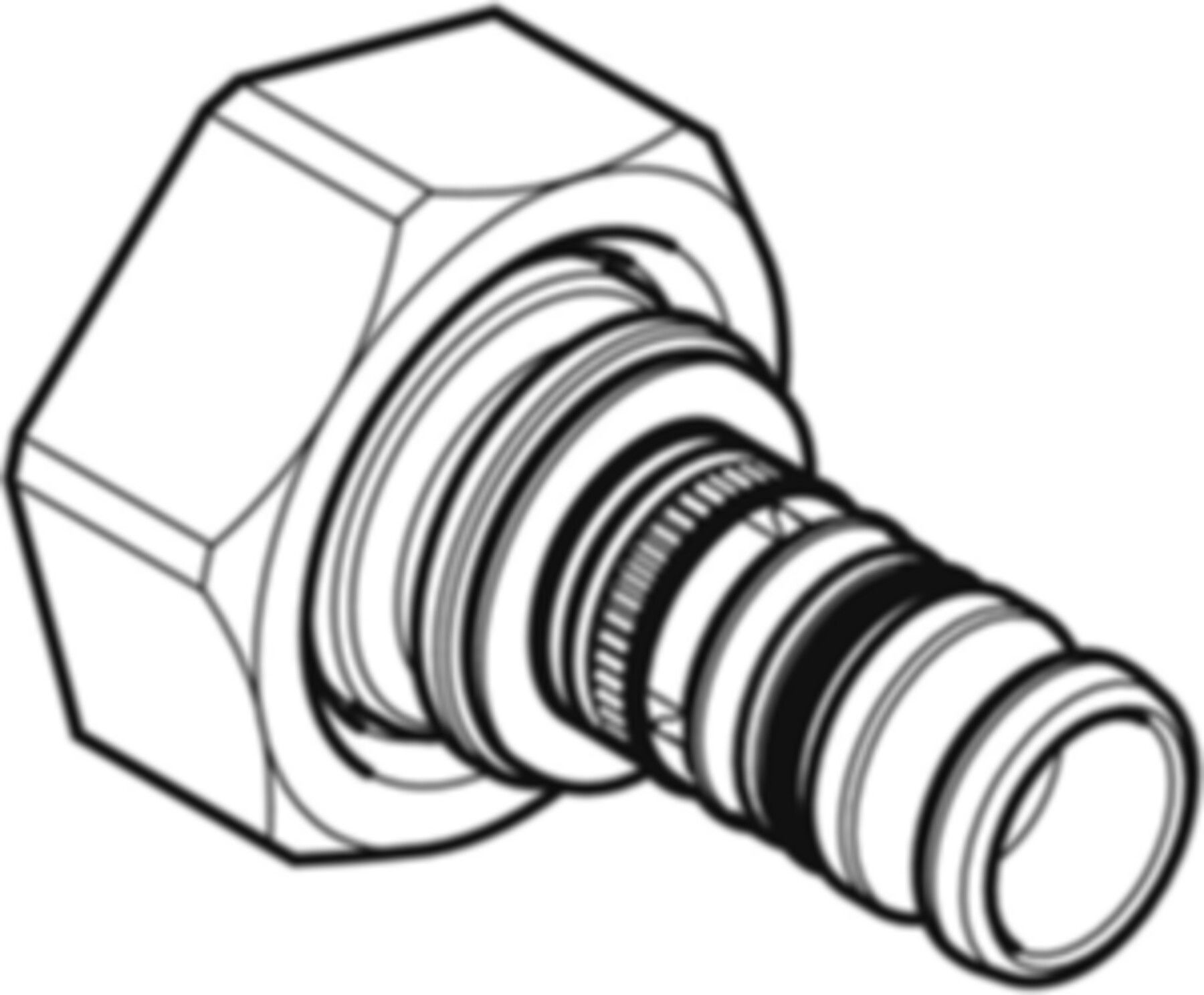 Verteilerabgang gerade 20mm- 3/4" f/Verteiler mit Eurokonus 602.623.00.5 - Geberit-Mepla-Formstücke