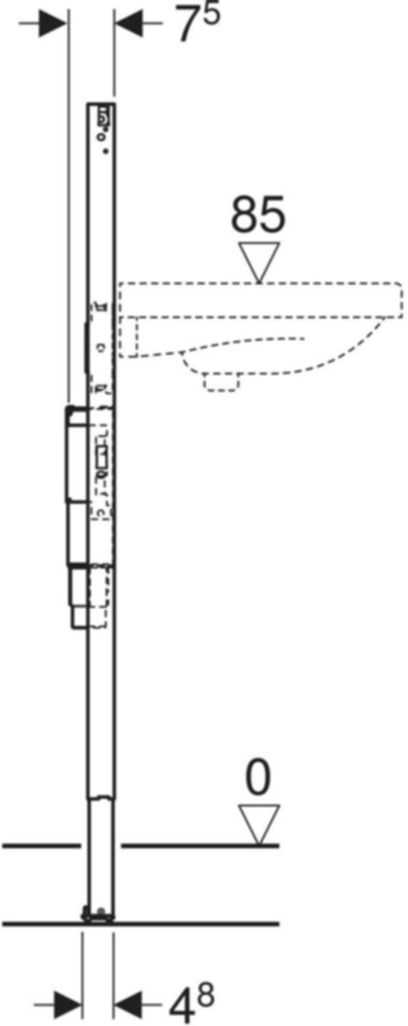 Element für Waschtisch 111.557.00.2 Typ 112, Standarmatur m/UP-Funktionsbox - Geberit-Duofix