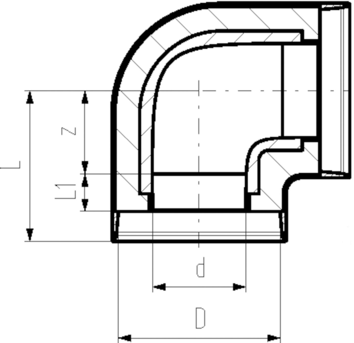 COOL-FIT Winkel 90° vorisol. 63x110mm 738 104 111 - GF COOL-FIT 2.0