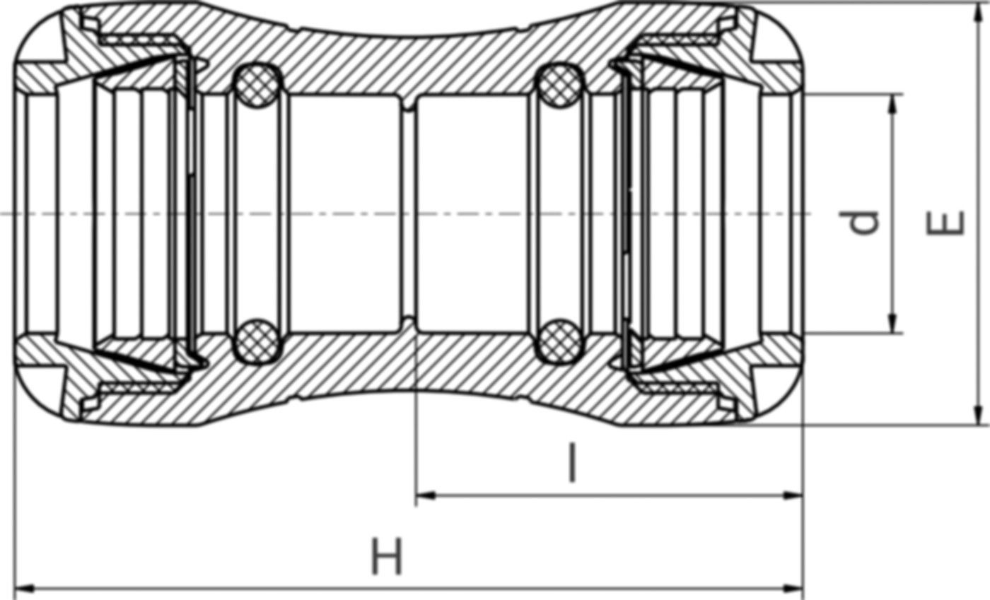 Steckmuffen-Verbinder 1001 d 32mm - Plasson-Steckfittinge