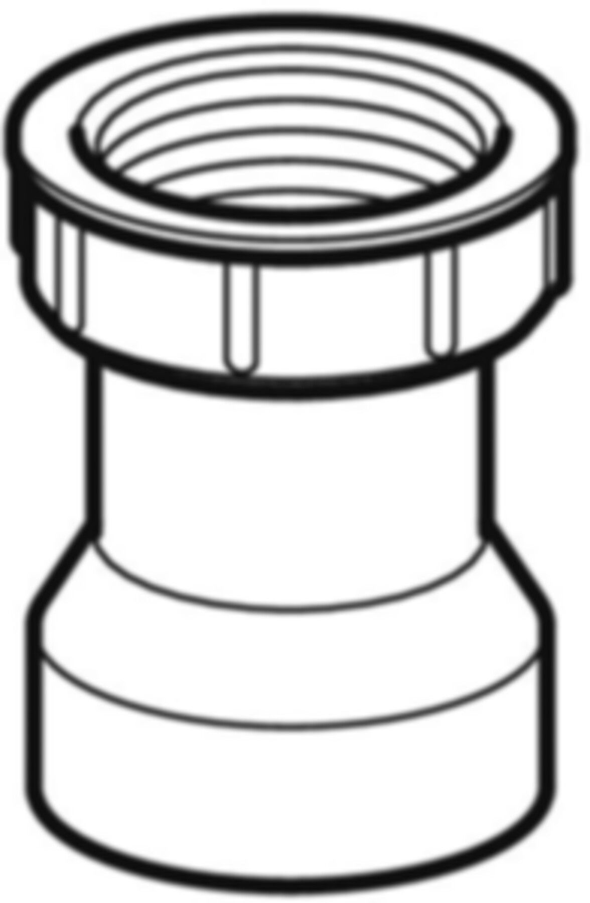 Anschlussstutzen mit Verschraubung und Dichtung d 50mm - 2" 152.114.16.1 - Geberit-Sifon + Apparateanschlüsse