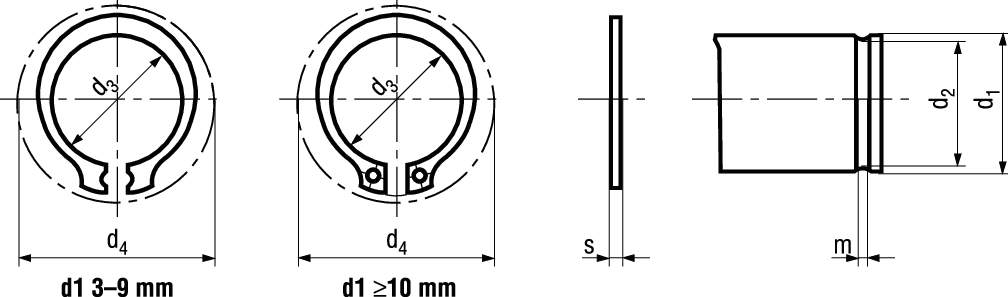 Sich-Ringe f Wellen INOX 1.4568 BN20013 DIN471 12 - Bossard Schrauben