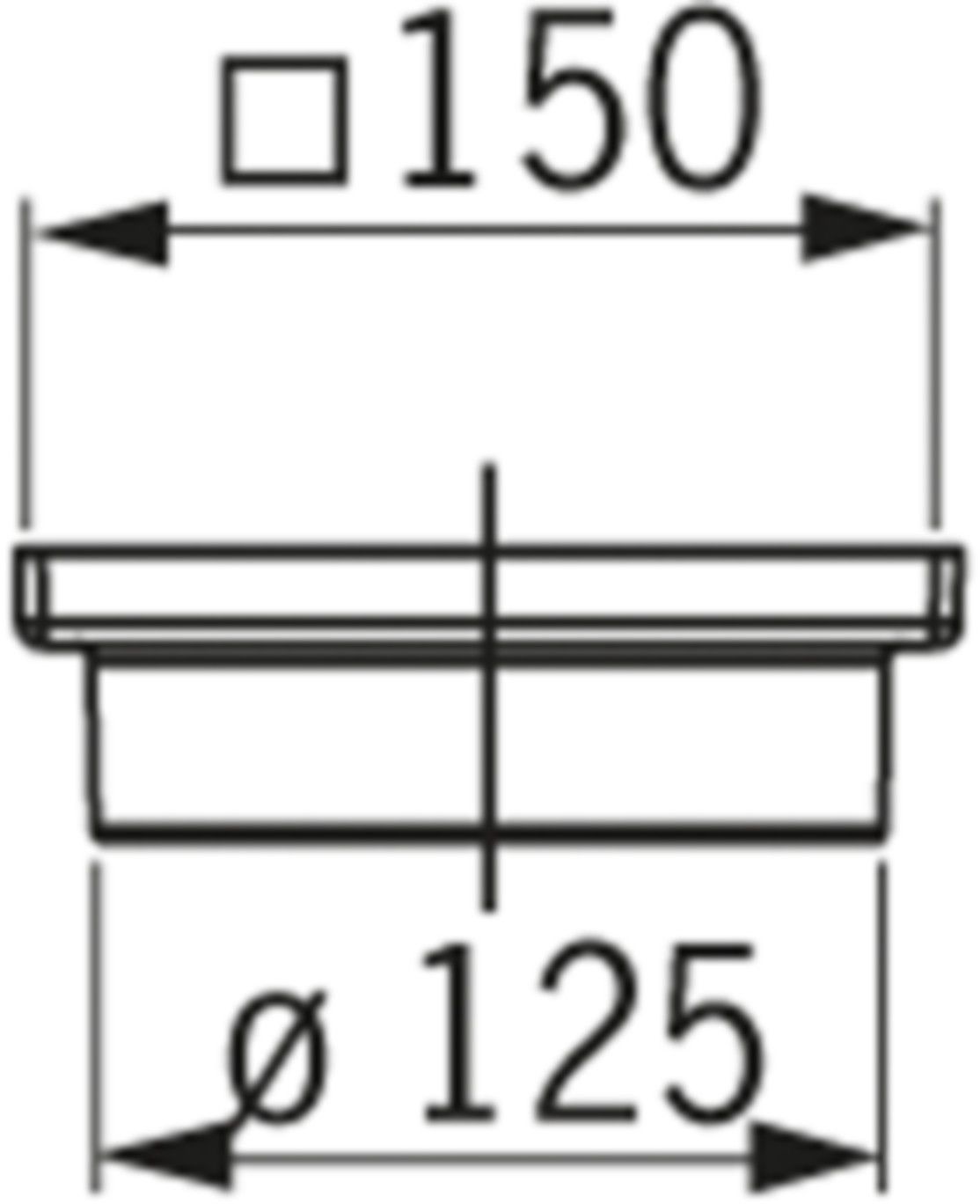 Aufsatzstück m/Cr-Ni-Rost 150 x 150 mm Belastungsklasse K3 2700.77.11 - ACO Passavant Entwässerungstechnik