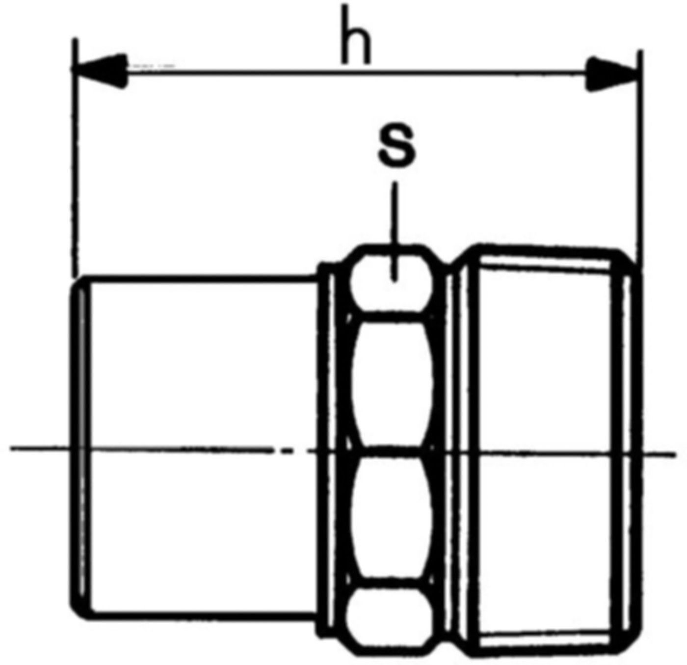 Löt-Übergang AG 7273 35-11/4" 767 273 023 - GF Lötfittings