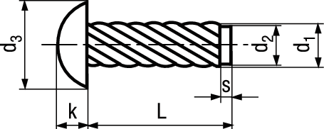 Hammerschr Halbrundkopf U St vni BN896 3,86x12,70 - Bossard Schrauben