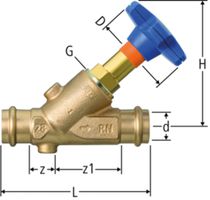 Schrägsitzventile NUSSBAUM Optipress-Aquaplus