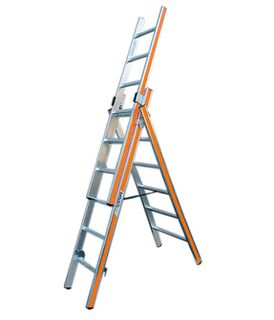 HB Alu-Mehrzweckleiter konisch, 3tlg, Typ 146