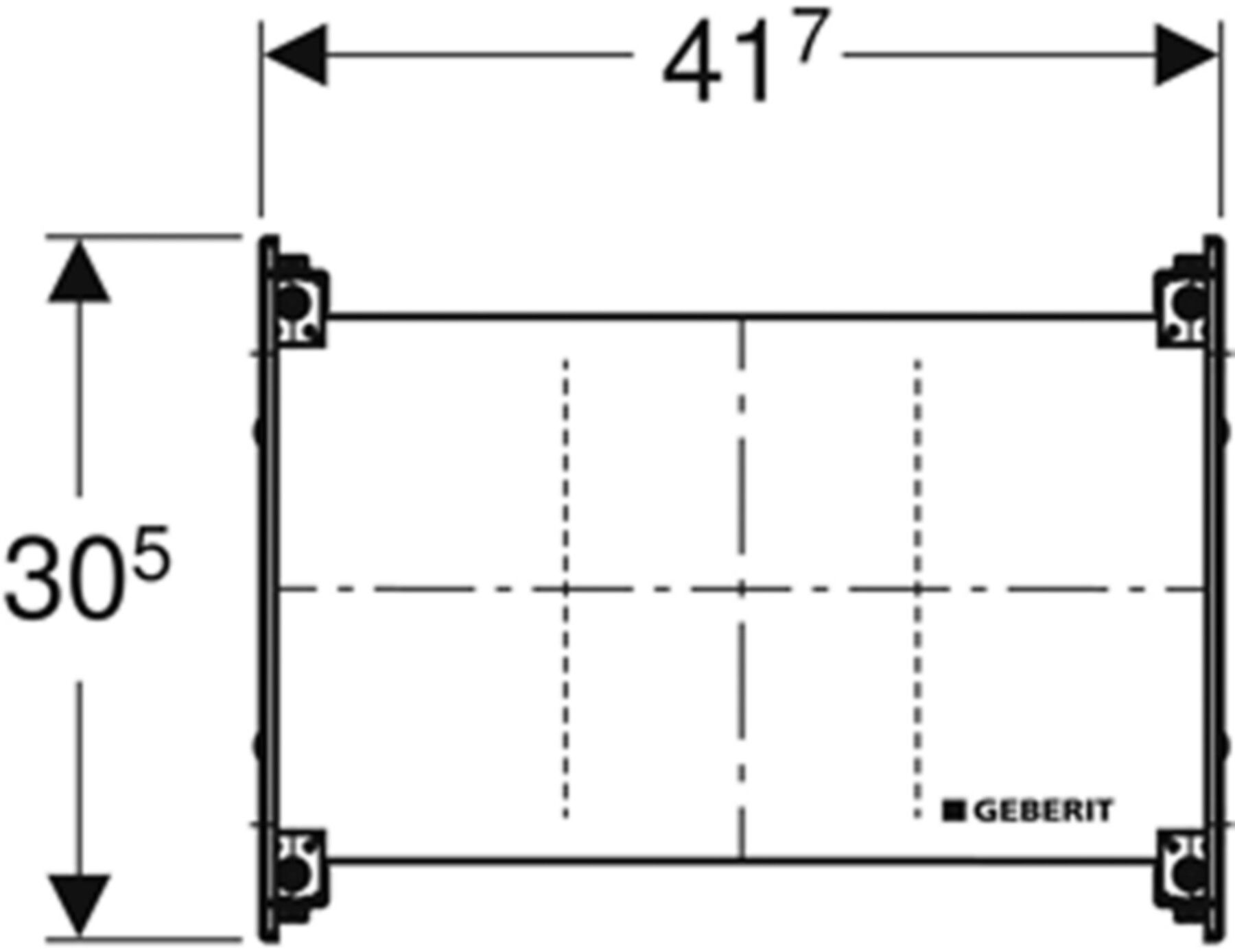 Unterputz Montageplatte universell 30.5 x 41.7 x 14.8cm 461.173.00.1 - Geberit-GIS
