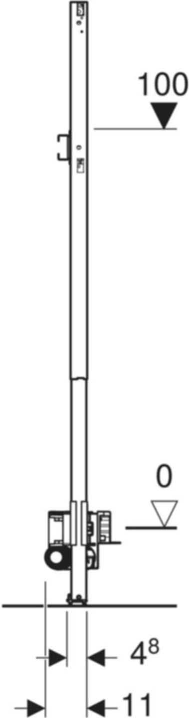 Duschelement mit Wandablauf 111.589.00.2 Typ 130 40mm AP-Armatur,niedrige Bauhöhe - Geberit-Duofix