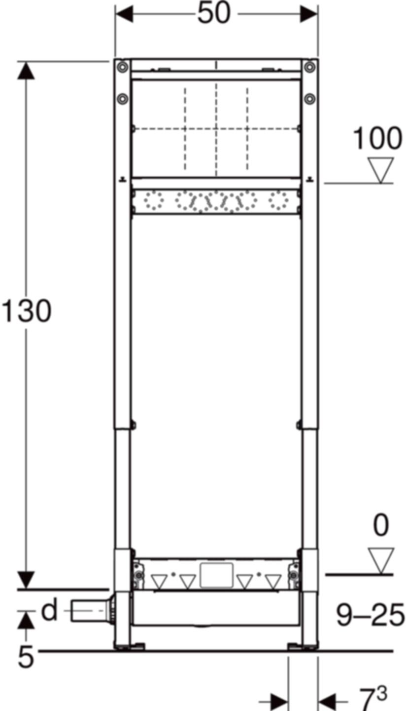 Duschelement mit Wandablauf 111.584.00.2 Typ 130 56mm UP-Armatur - Geberit-Duofix