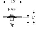 Set Anschluss gerade 1/2"- MF1/2" 602.295.00.1 vormontiert, für Trockenbau, mit Aussengewinde - Geberit-Push Fit-Formstücke