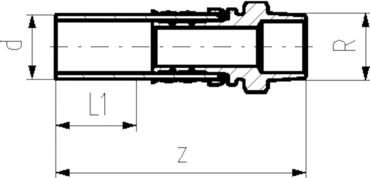 COOL-FIT Übergang mit AG 50x11/2" PE / Messing 738 954 510 - GF COOL-FIT 2.0