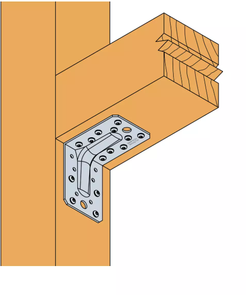 SIMPSON ABR90 Winkelverbinder mit Rippen 105x105x90x3mm, verzinkt - Holzverbinder