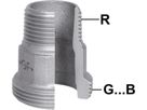 Einschraubteil 376 V 1"- G 11/2" 770 376 207 - GF verz. Tempergussfittings