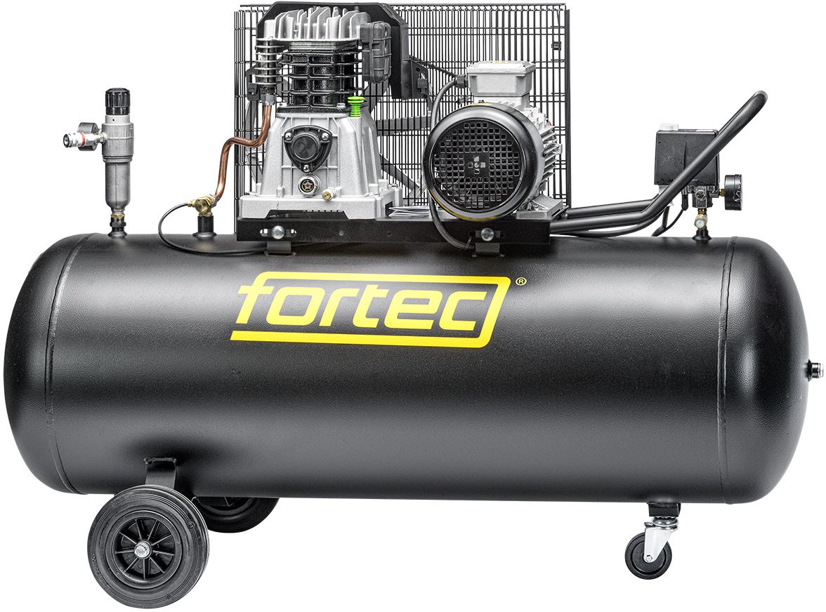 FORTEC Druckluft-Kompressor 400 V , Kessel 200L , 10bar , 540l/min. - Druckluft, Zubehör