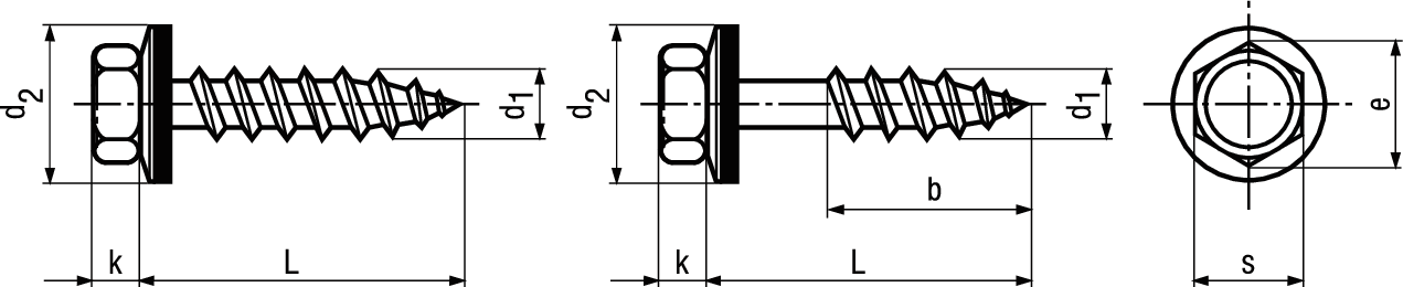 Fassadenschrauben JA-2 St vzb BN68 6,5x125/80 - Fassadenschrauben