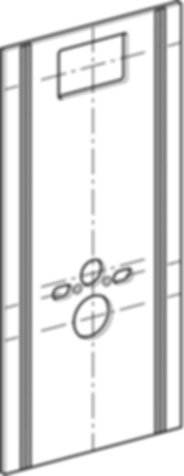 GIS WC-Paneel für Sigma 461.186.00.1 für mittelgrosse Serviceöffnung - Geberit-Duofix