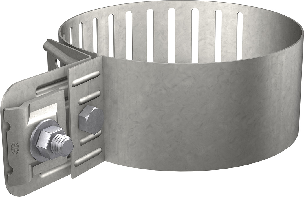 Kontaktbride f/Ablaufr.70-120 Inox 6-10 AF 280.101.000 / AL 3 - AF Blitzschutzprogramm