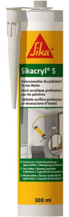 Sikacryl-S, Acryldichtstoff Kartusche à 300ml, grau - Dichten