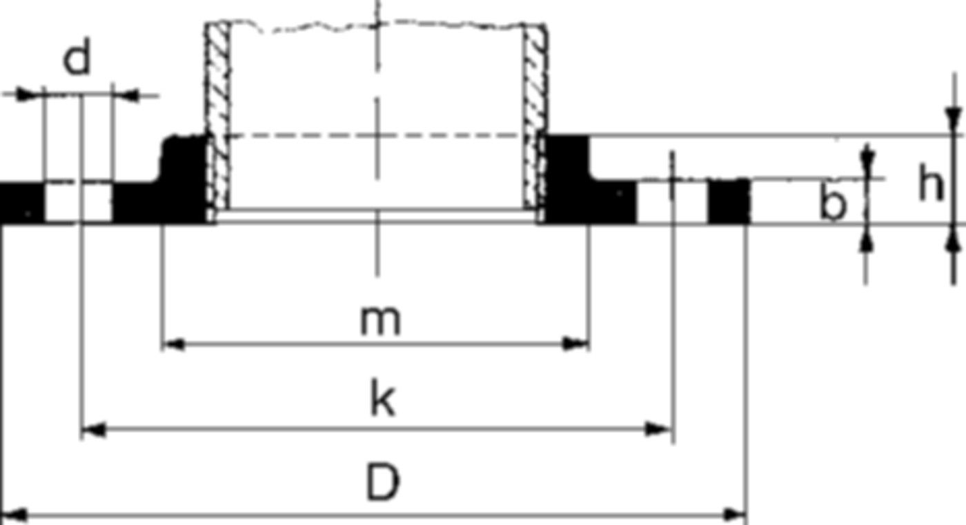 Gewindeflanschen (VSM 18685) PN 6 NW 80 x 3" DIN 2565 verzinkt - Flanschen
