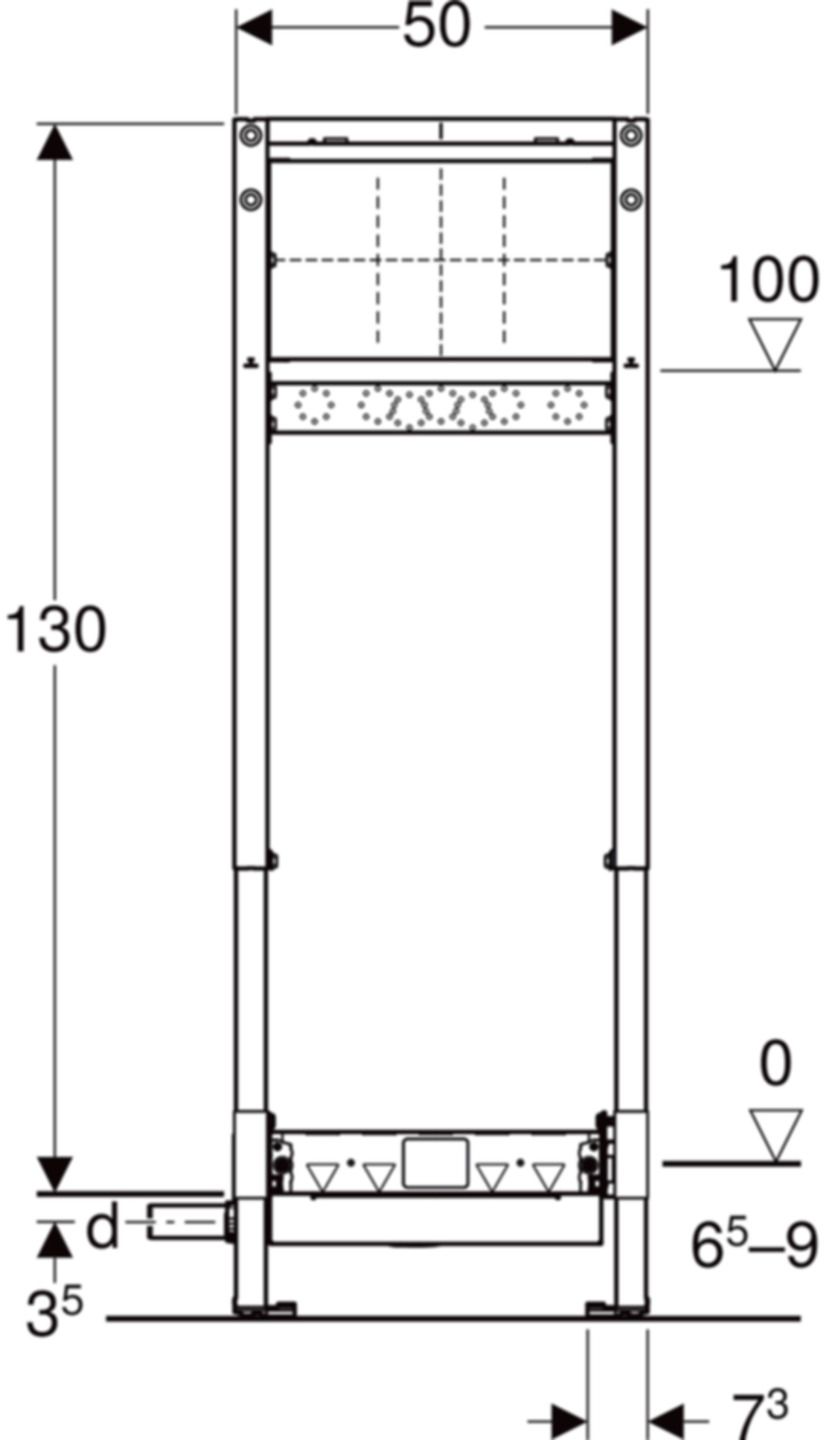 Duschelement mit Wandablauf 111.585.00.2 Typ 130 40mm UP-Armatur,niedrige Bauhöhe - Geberit-Duofix