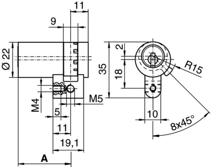 KABA 8 Halbzylinder Typ M1514 37.5/48.5, mit 3 Schlüssel - Kaba 8, Lagerprodukt