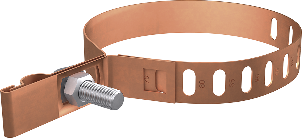 Drahthal.f/Ablaufrohre 70-120 Kupfer 6-9 AF 245.045.751 / AL 2 - AF Blitzschutzprogramm