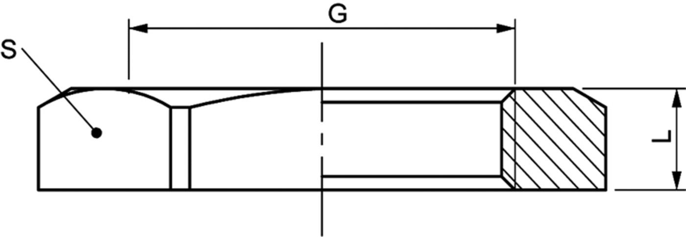 Messing-Gegenmutter 8310 1" - Messing-Gewindefittings