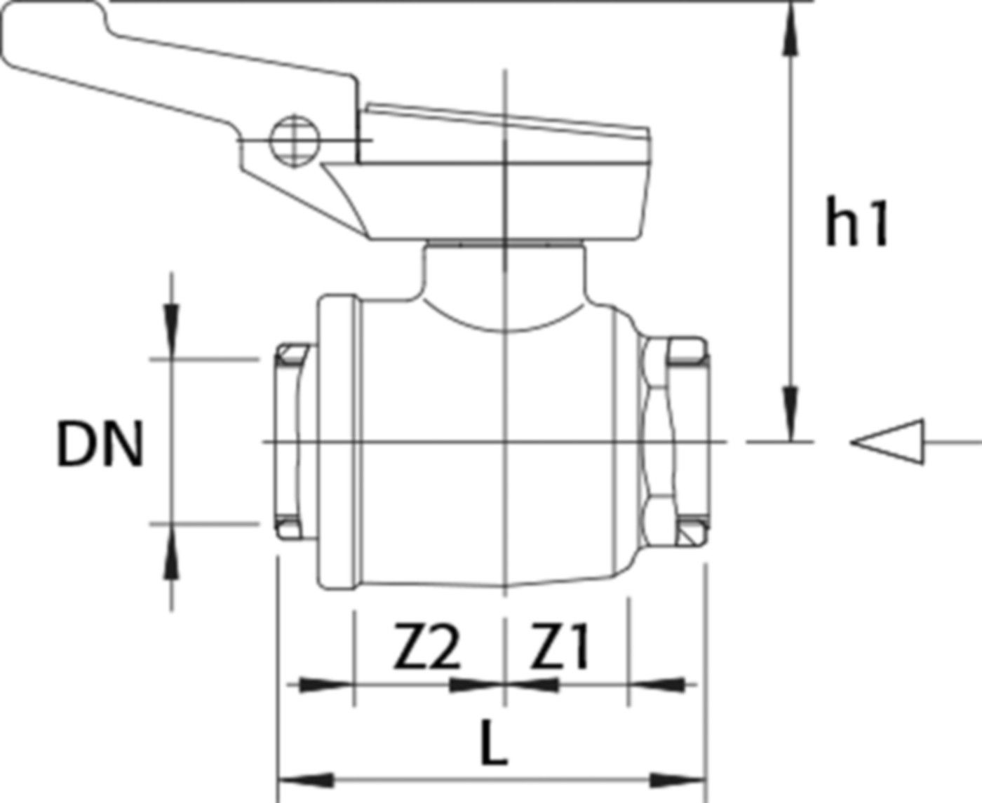 RMA Kugelhahn mit Gewinde für Gas PN 5 Typ HKSF-FS 1 1/2" - Wild Gebäudeeinführung