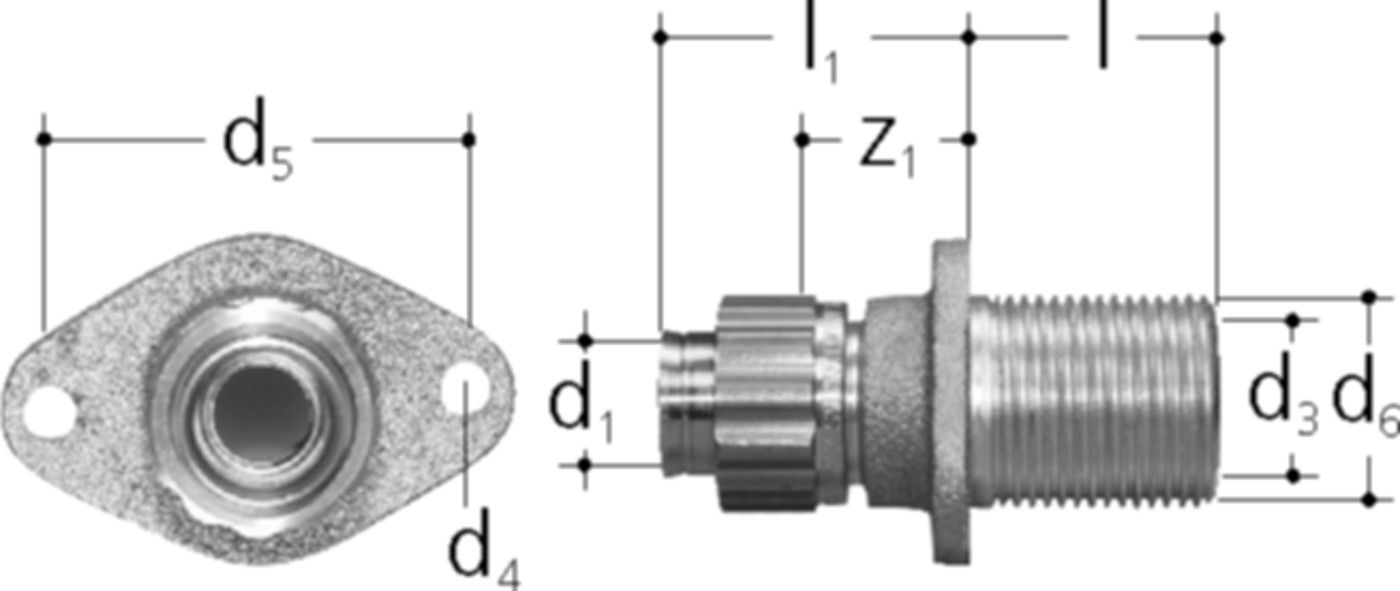 Wanddurchführungen +GF+ JRG Sanipex