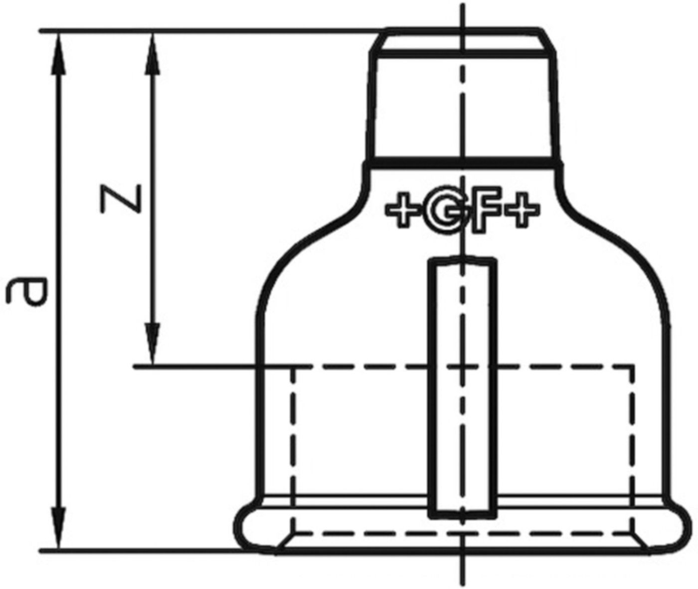 Muffe red. 246 V 1/4"- 1/8" 770 246 215 - GF verz. Tempergussfittings
