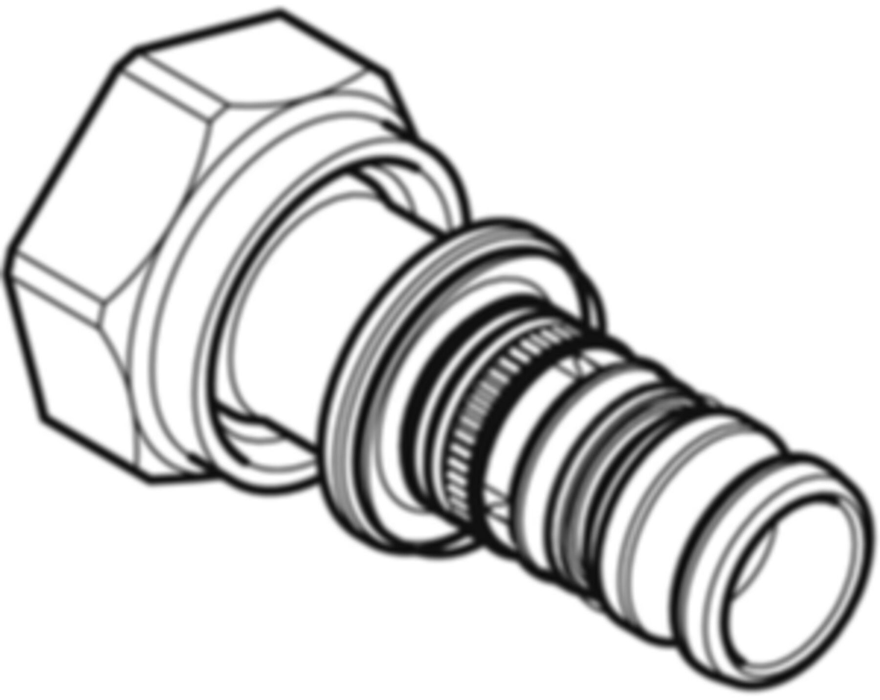 Übergangsverschraubung 16mm-11/8" mit Überwurfmutter Rotguss 601.581.00.5 - Geberit-Mepla-Formstücke