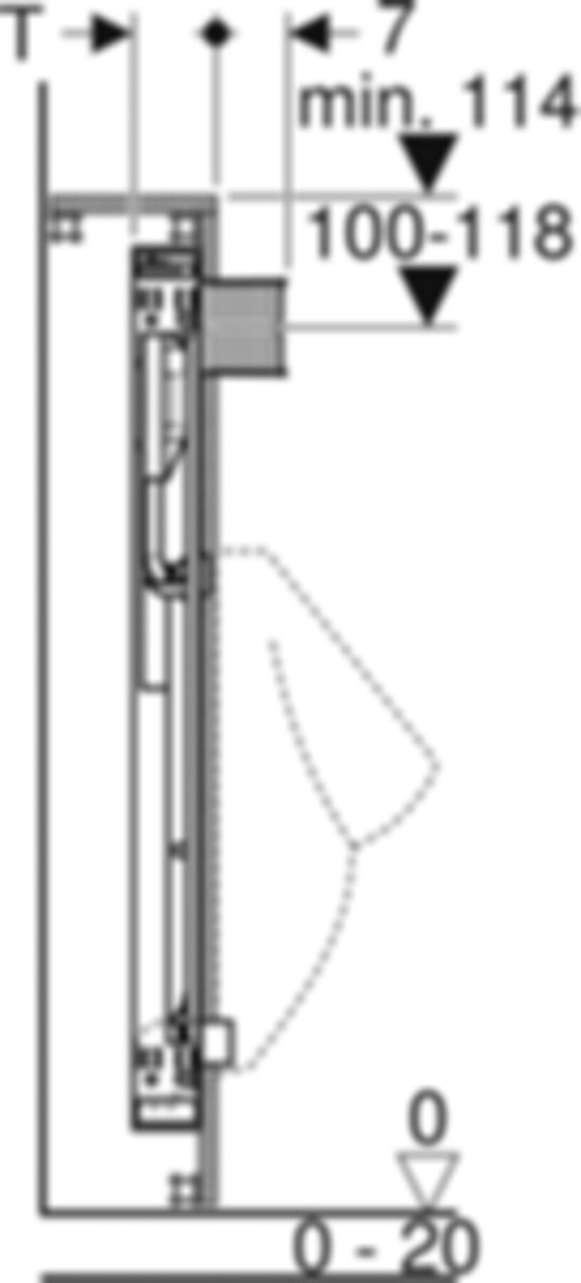Urinal-Element Universal, Typ 112/130 461.624.00.1 - Geberit-GIS