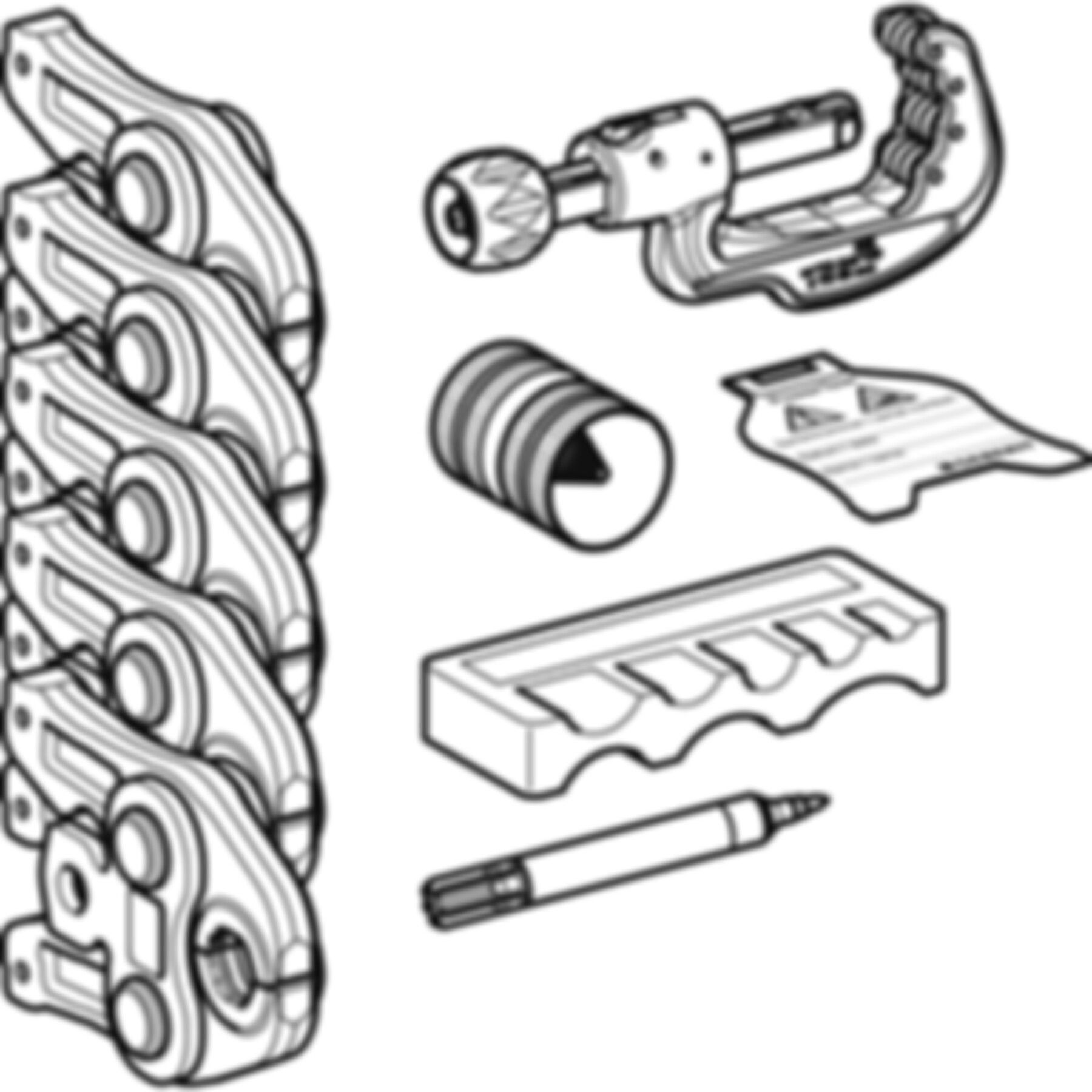 Mapress Pressbackenset (2) 15/18/22/28/35 Servicefrei, ohne Koffer 690.232.00.1 - Mapress-Werkzeuge und Zubehör