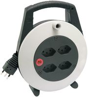 BRENNENSTUHL Kabel-Box, Vario Line 10m, TD 3x1.5 mm², Schwarz, 4 x T13 - Stromverteilung