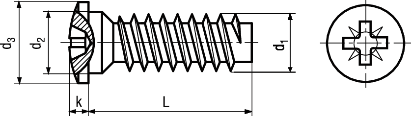 Euro Schrauben Pozi St vzb BN1935 6,3x10 - Bossard Schrauben