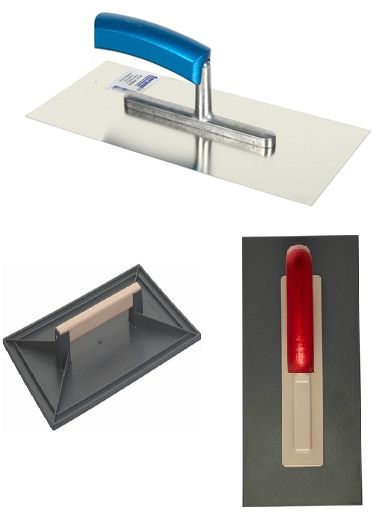 Taloschen, eckig, Kunststoff L= 420mm, B= 300mm, mit Holzgriff - Bauwerkzeuge